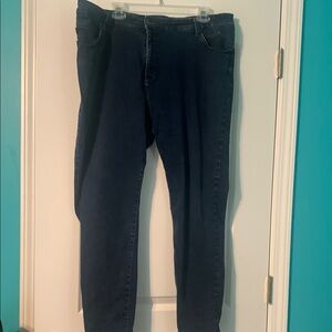 Lee Slim Fitting Skinny Leg Dark Blue Denim Jeans Plus Size 22